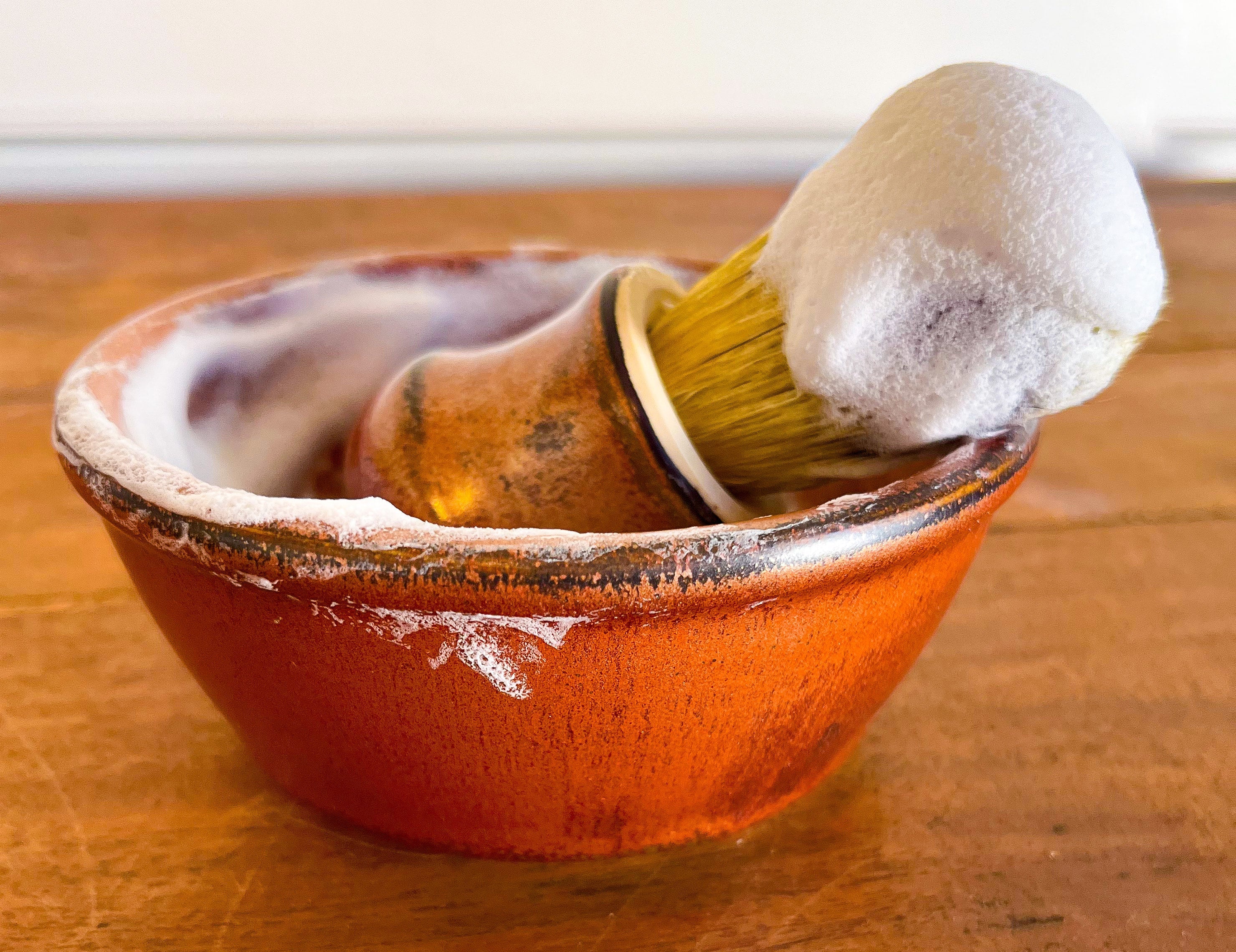 Shave Soap Lathered on Brush - Bumble & Bleat Soapery