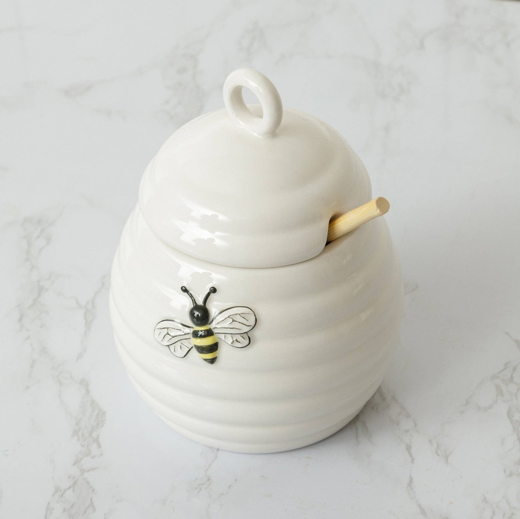 Bee Honey Pot With Dipper - Bumble & Bleat Soapery