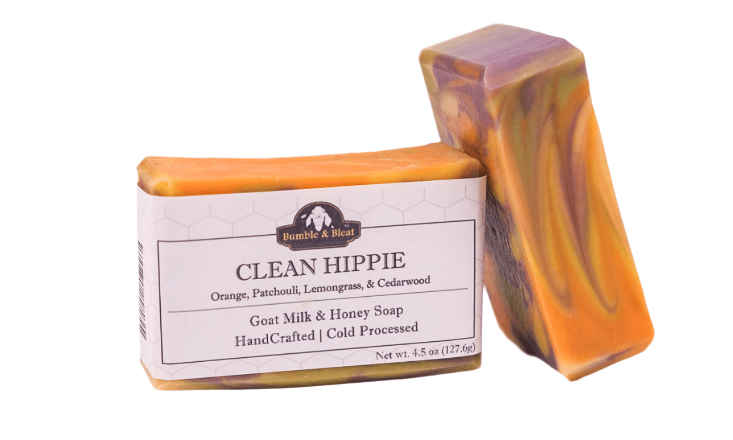 Clean Hippie Goat Milk & Honey Bar Soap - Bumble & Bleat Soapery