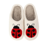 Ladybug Fluffy Slippers - Bumble & Bleat Soapery