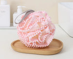 Loofah Pouf with Pom Pom Trim - Bumble & Bleat Soapery