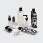 Refillable Ultimate Travel 11pc Set - Black & Ivory - Bumble & Bleat Soapery