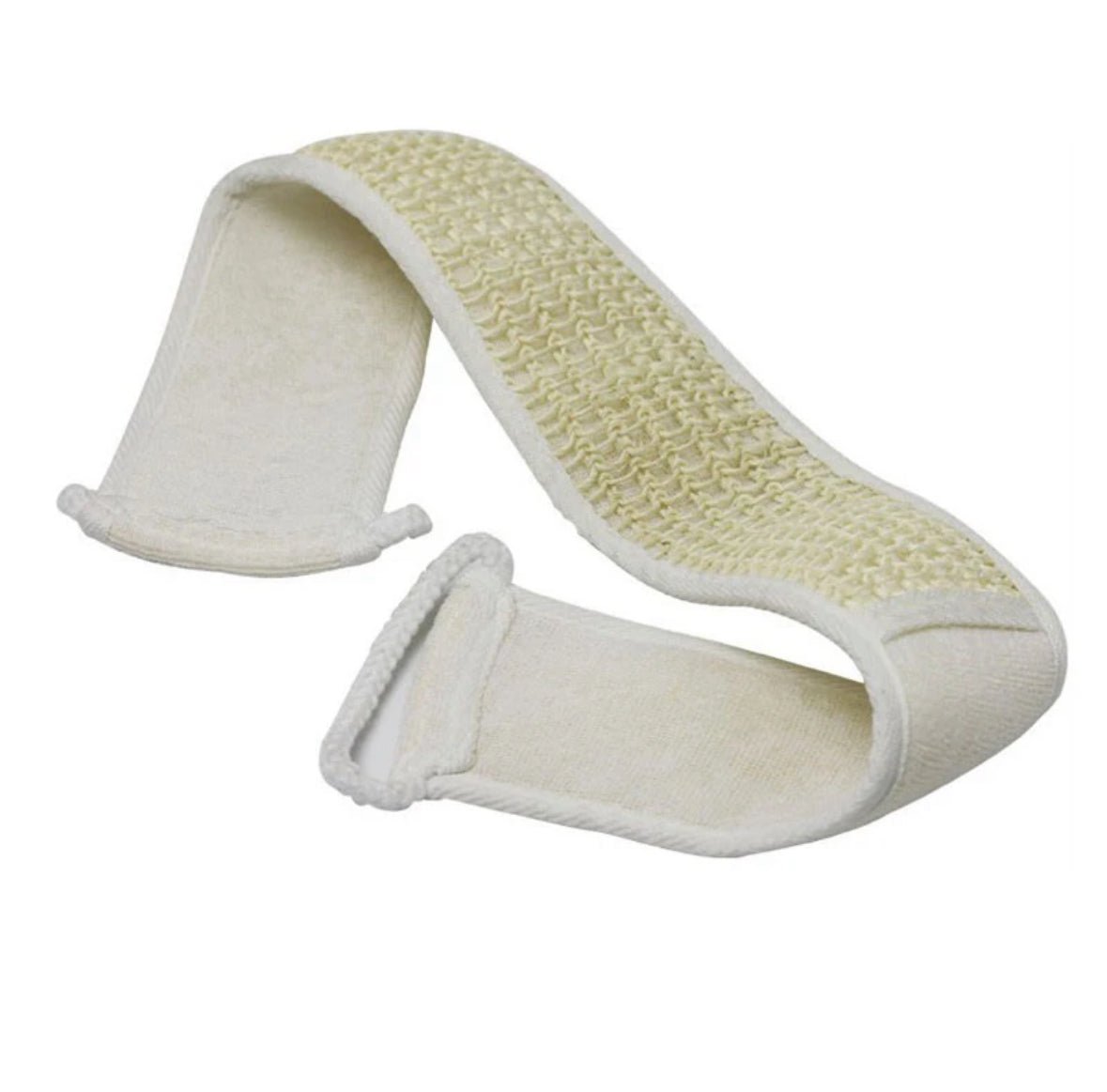 Soft Exfoliating Natural Loofah Back Strap Scrubber - Bumble & Bleat Soapery