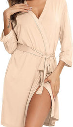 Soft Stretch Knit Bamboo Kimono Robe - Bumble & Bleat Soapery