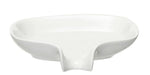 Stoneware Soap Dish W/ Drip Spout in White - Bumble & Bleat Soapery