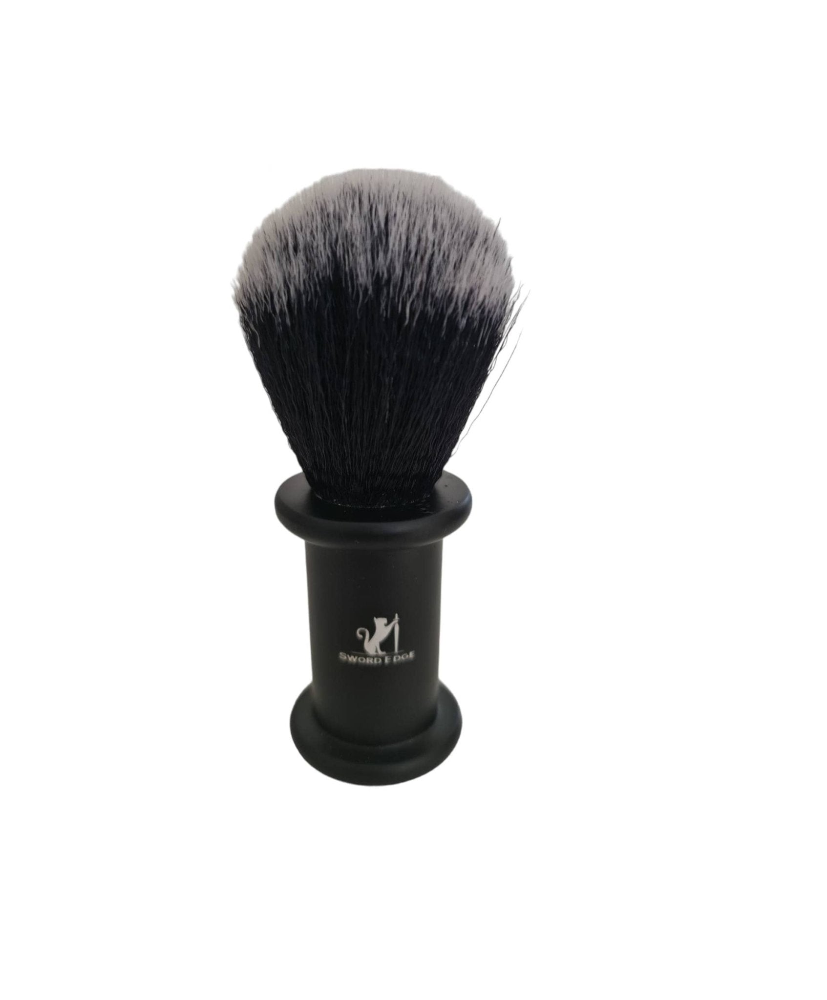 Sword Edge Heavy Duty Solid Metal Black Shaving Brush - Bumble & Bleat Soapery
