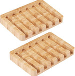 Waterfall Self - Draining Bamboo Soap Dish - Bumble & Bleat Soapery