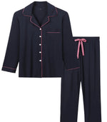 Women's Bamboo Long - Sleeve Pajamas - Bumble & Bleat Soapery